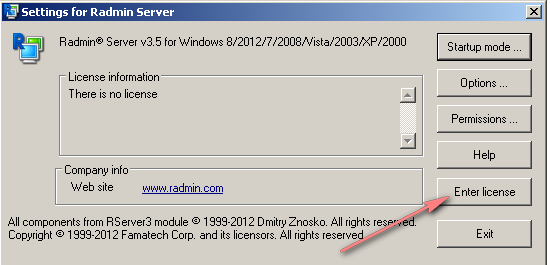 radmin server license